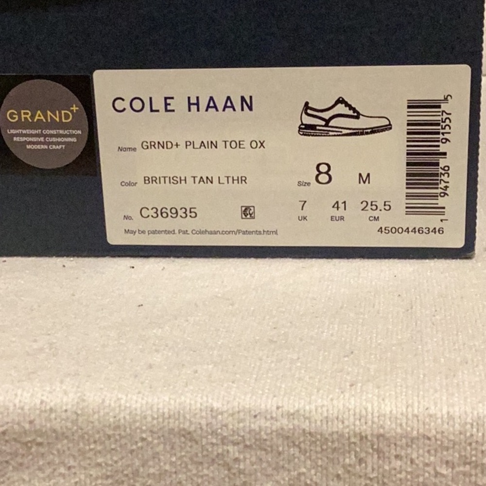 Cole Haan British Tan Leather Oxfords